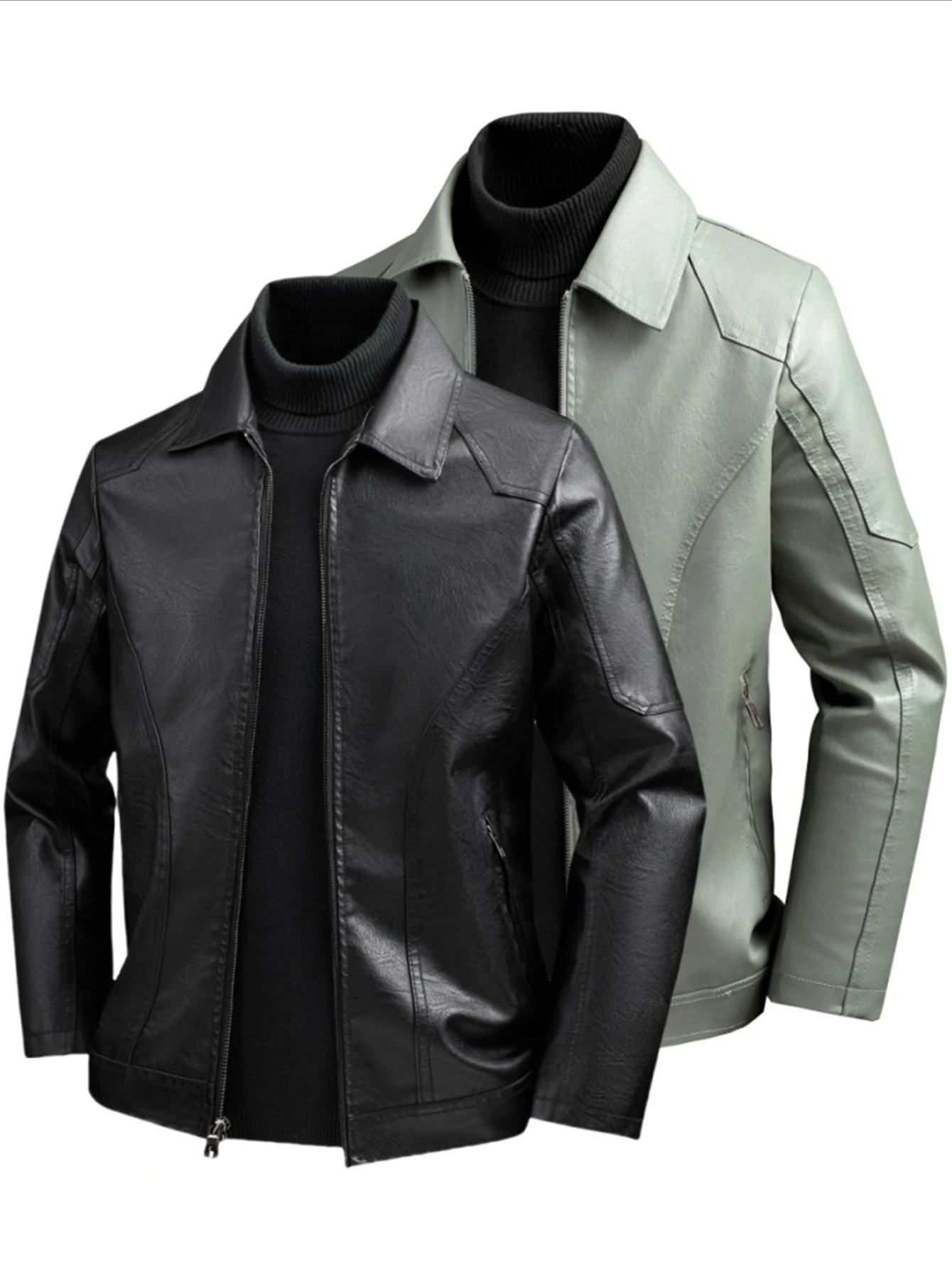 

Men's Leather Jacket Leather Jacket Men's Coat Lapel Leather Jacket Coat for Men