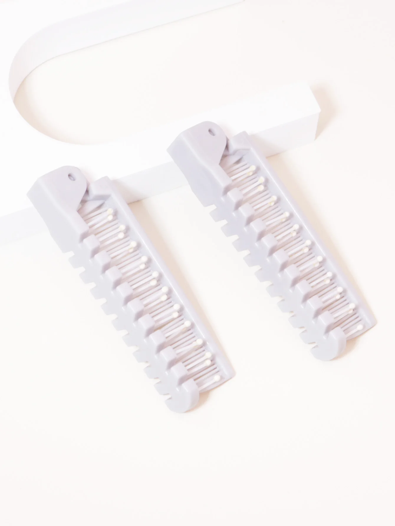 2pcs folding brush set, pocket comb, anti-static hair comb, double headed comb, portable travel comb