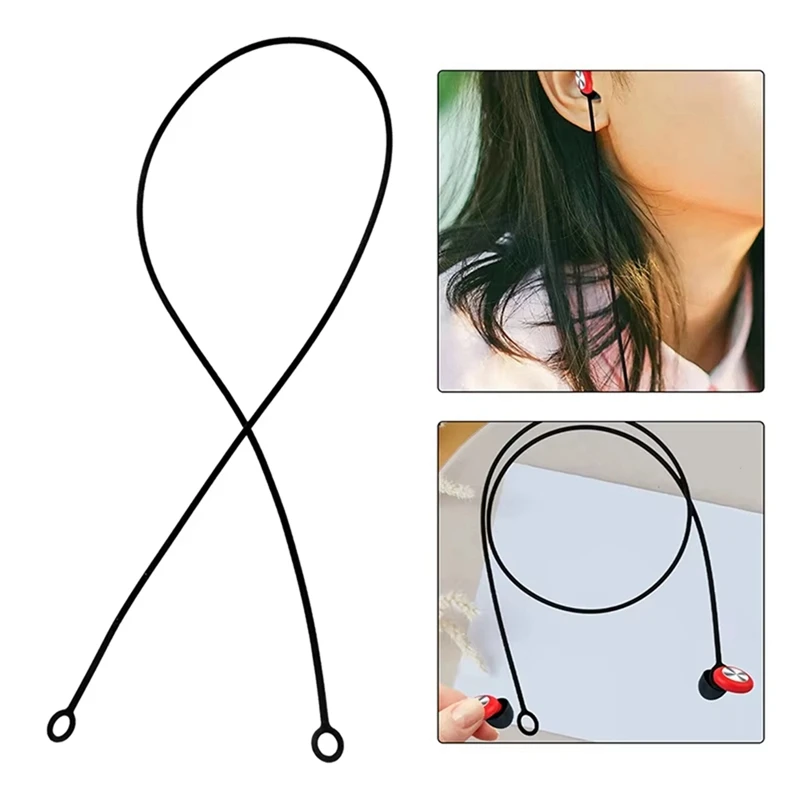 Ear Plugs Earbud Lanyard Earplugs Earphone Neck String Accessories Earpiece Rope Work Anti-Lost Straps Sports Lanyard-DT30