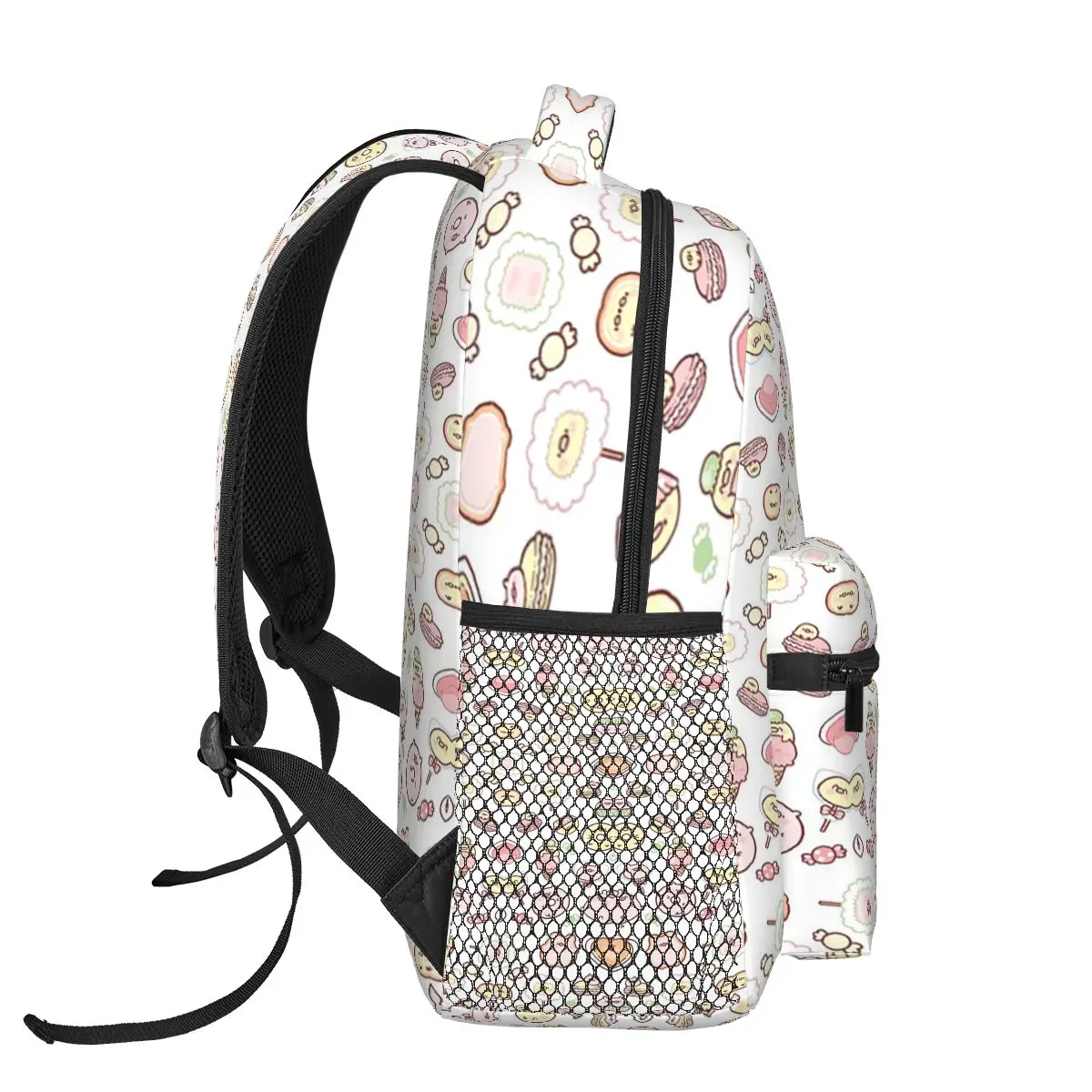 Doces Padrão Mochilas Escolares para Meninos e Meninas, Estudantes Bookbag, Mochila De Viagem Dos Desenhos Animados, Bolsa De Ombro, Grande Capacidade