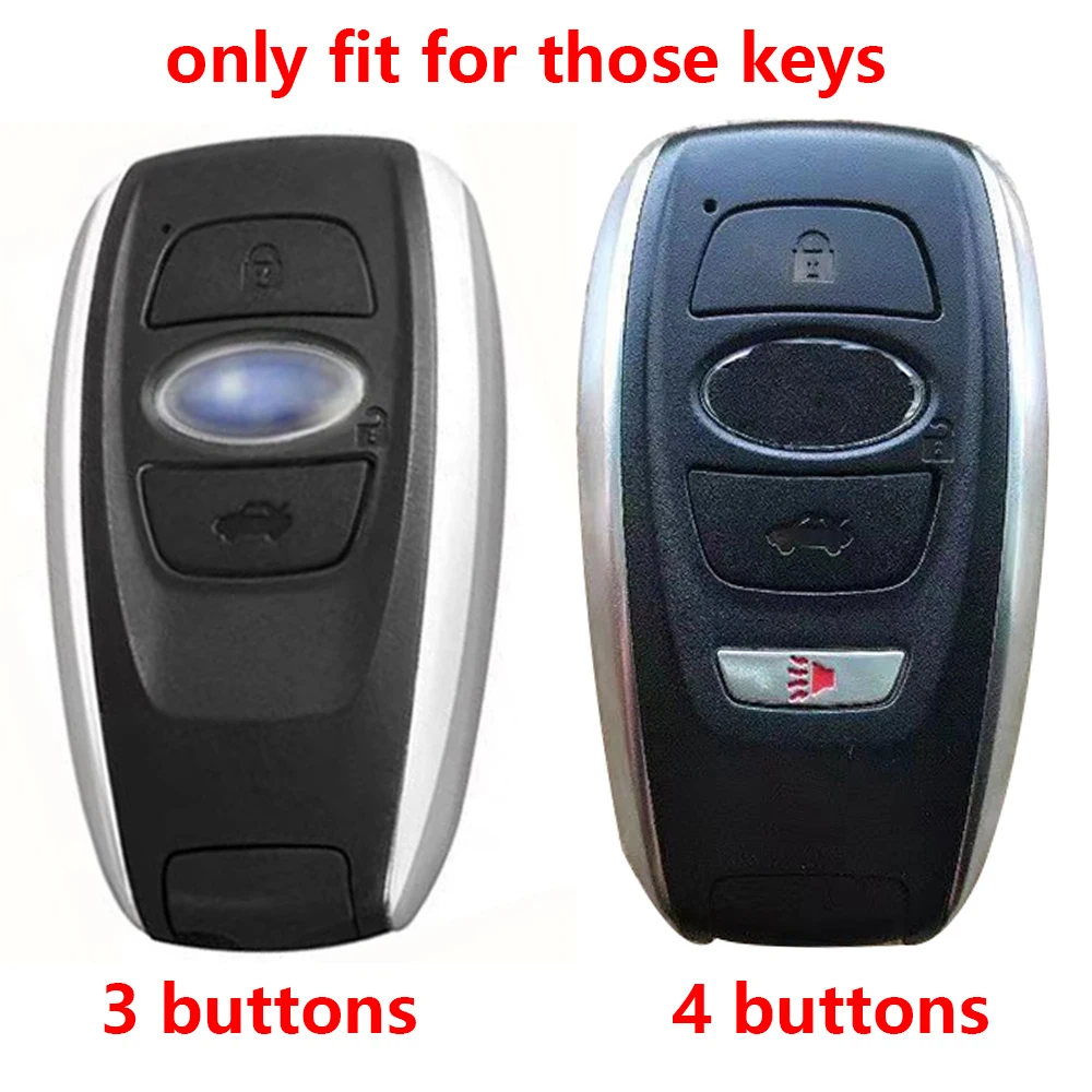 For Subaru SV XV BRZ Forester LEGACY 2020 2019 Silicone Key Case Holder Shell  3 4 Buttons Cover Car Key Fob Accessories Keyless