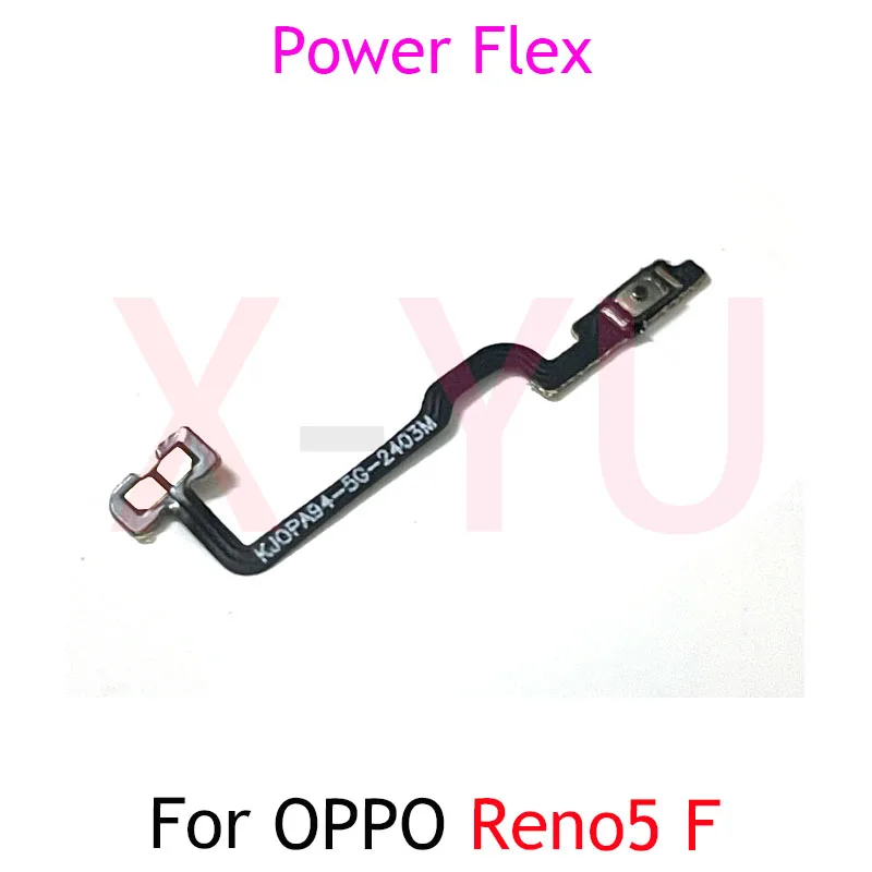 For OPPO Reno5 F Reno6 Reno 5 6 Lite Power Button Switch Volume Button Mute On / Off Key Flex Cable