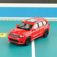 1:64 Jeeps Grand Cherokee SUV Alloy Car Model Diecast Metal Off-road Vehicles Car Model Simulation Miniature Scale Kids Toy Gift
