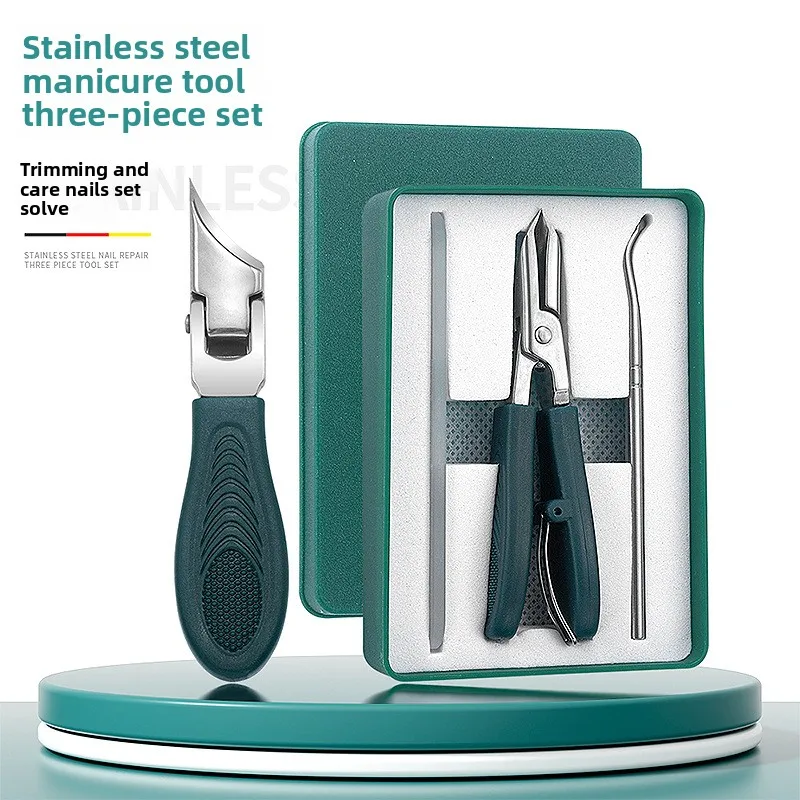 

Anti-Splash 25° Slant Edge Nail Clipper Set Professional High-end Eagle Beak Oblique Toe Nail Trimmers Ingrown Toenail Tools