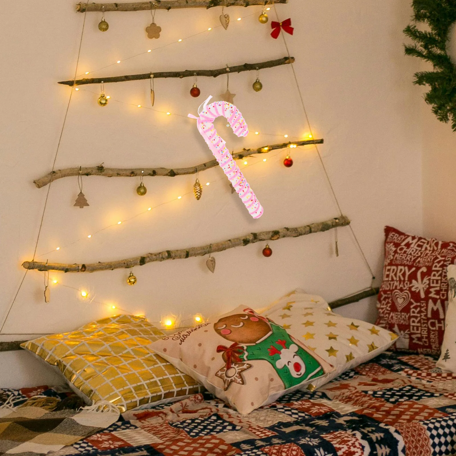 

Pink Foam Candy Cane Large Christmas Tree Hanging Ornament Colorful Photo Prop Pendant Holiday Decorations Indoor Outdoor