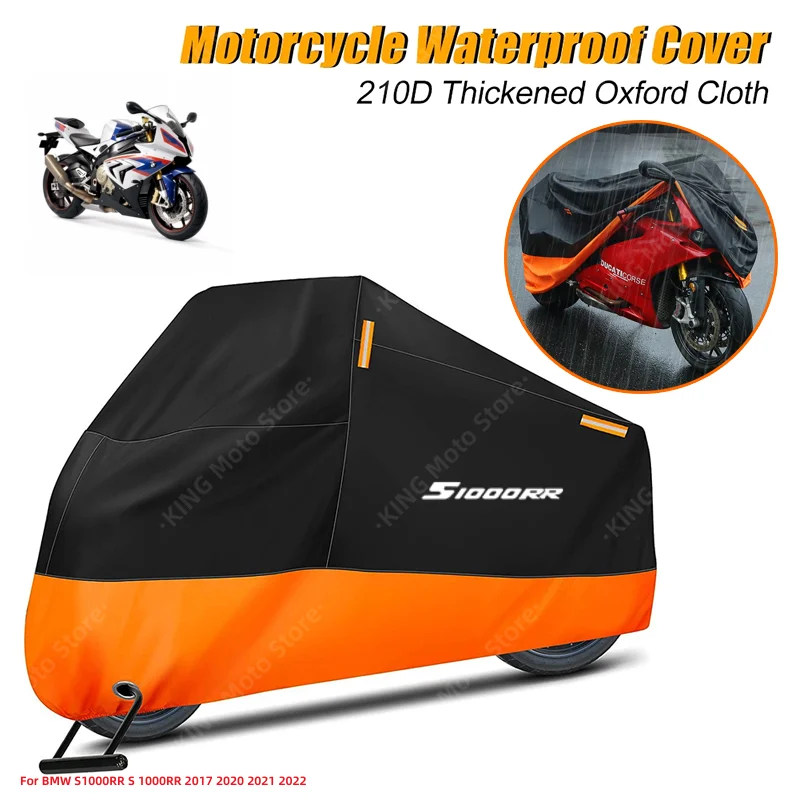 

BMW Cover Waterproof For BMW S1000RR S 1000RR 2017 2020 2021 2022 Motorcycle Dust Rain Cover With Reflective Strip