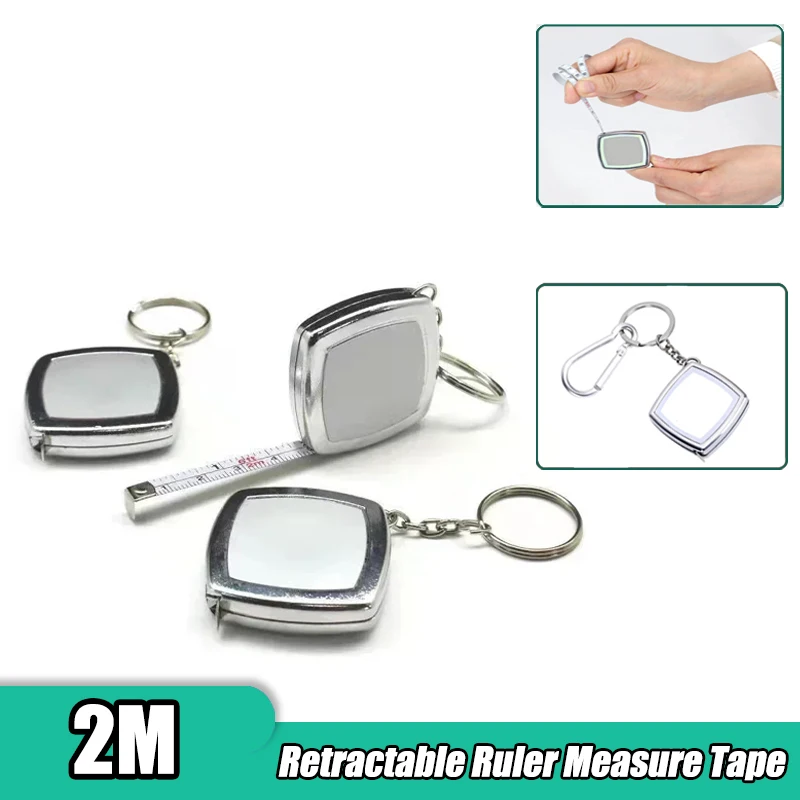 Mini Tape Measure 2 Meters Small Tape Measure Key Ring Small Steel Tape Measure Mini Pocket Portable Compact Carry Around