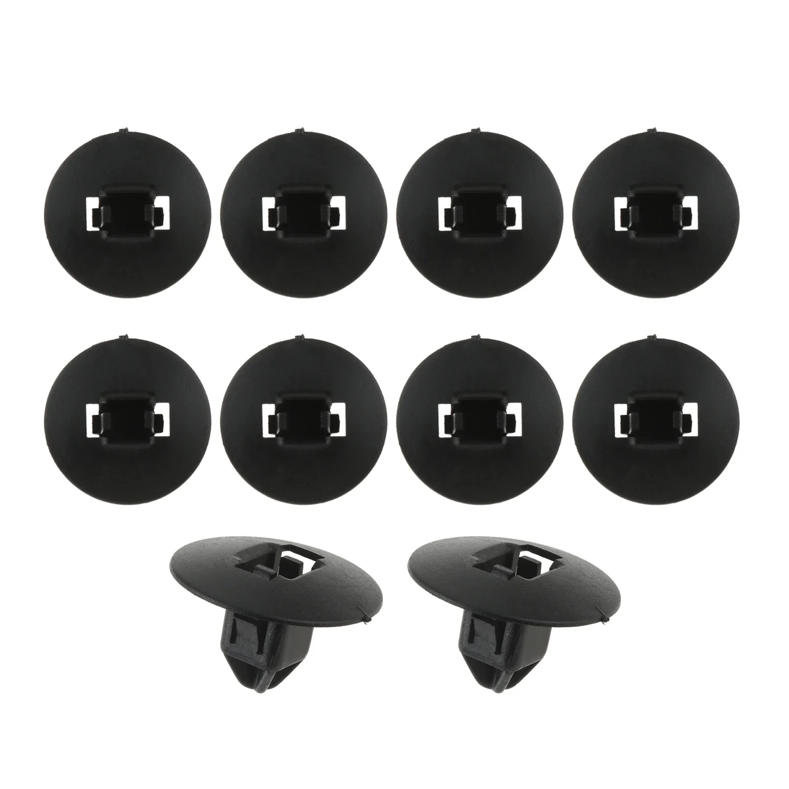 10Pcs 30763619 Auto Front Bumper Grille-Deflector Panel Clips Fasteners Fit for Volvo Black Car Plastic Replacement Cilps