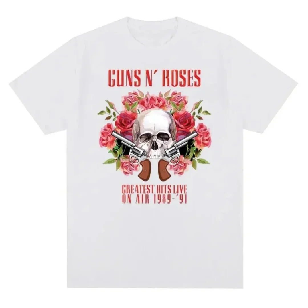2026 Summer Fashion Guns N Roses Graphic T Shirt Vintage Rock Style Streetwear Short Sleeve Summer Casual Crew Neck T-shirt - view 5
