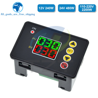 TZT 0-999s/min/hour DC 12V 24V AC 110V 220V Digital Time Delay Switch Relay T2310 Open Timer Control Module Power Supply