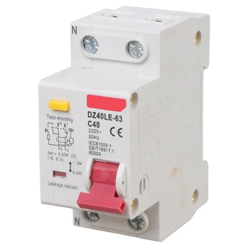 

Y1UD Din Mounting Residual Current with over and Short Current Leakage Protections Small
