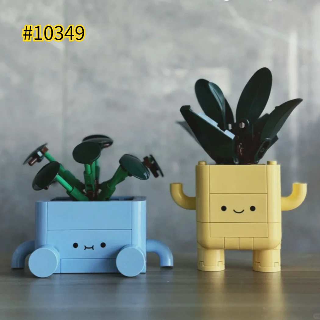 Juego de Bloques de Construcción MOC Happy Plants Compatible con Legoed 10349, Ideal para Regalos de Navidad y Cumpleaños