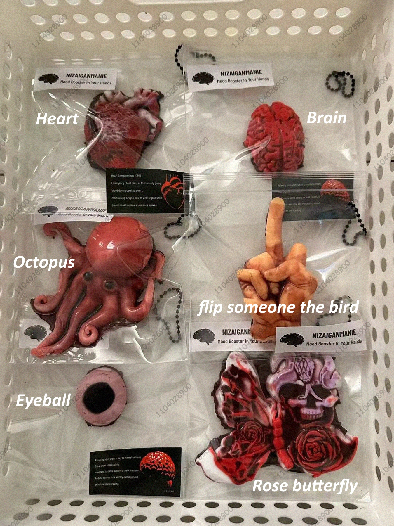 Innere Organe Taba Squishy Horror Thema Halloween Gehirn Herz Lunge Leber Niere Silikon Squeeze Mochi Spielzeug Stress Release Spielzeug