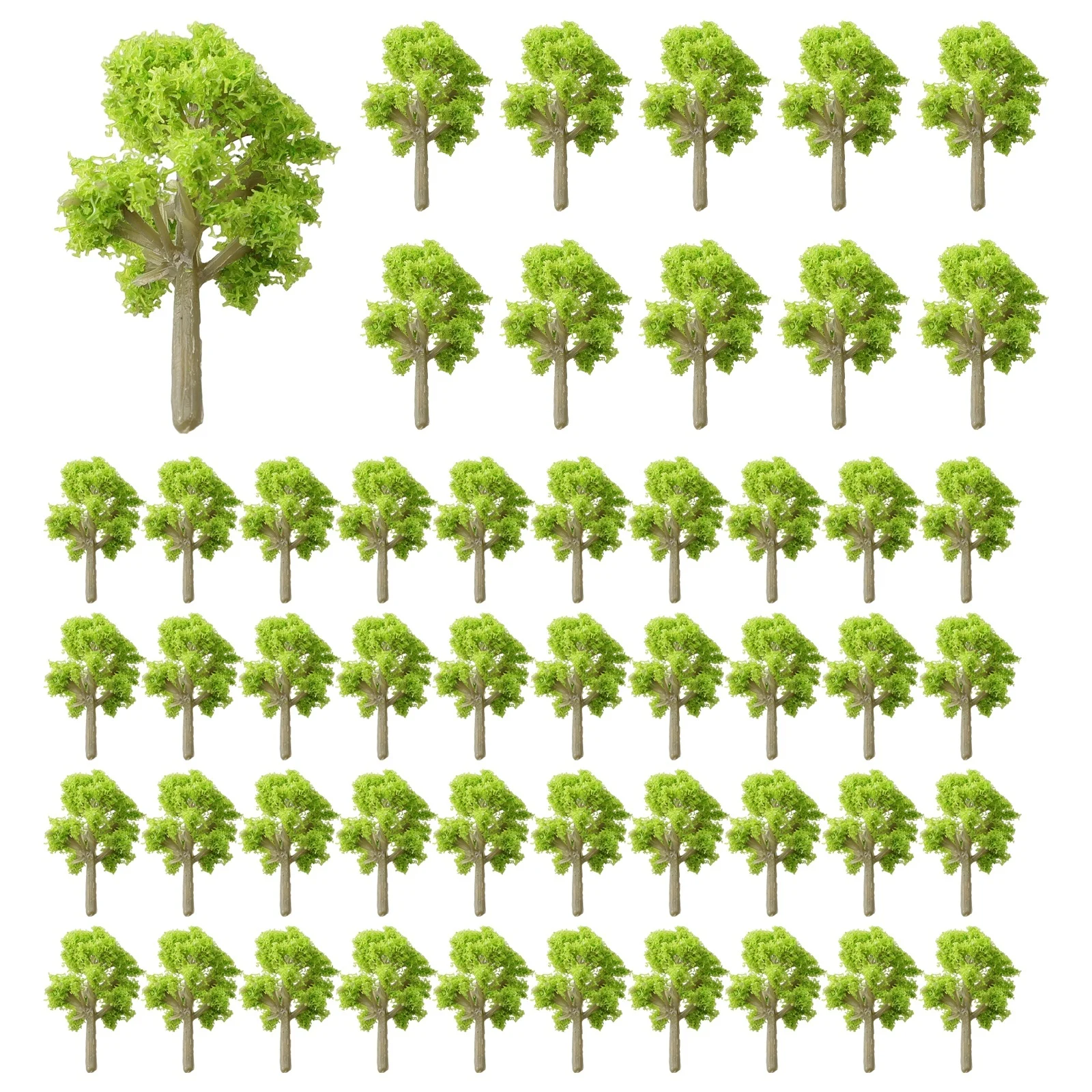 50pcs HO/OO Scale Model Trees Train Railroad Layout Diorama Wargame Park Scenery Miniature Tree Landscape Decor Tree