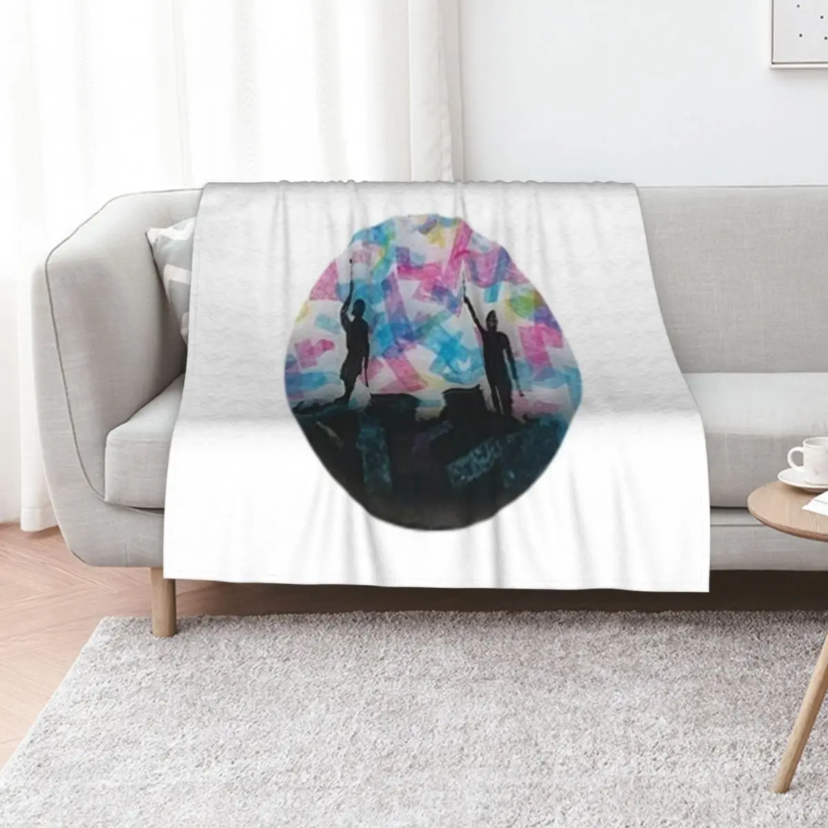 Silhouette Trees Confetti Throw Blanket for sofa Soft Big warm winter Tourist Soft Sofa Blankets