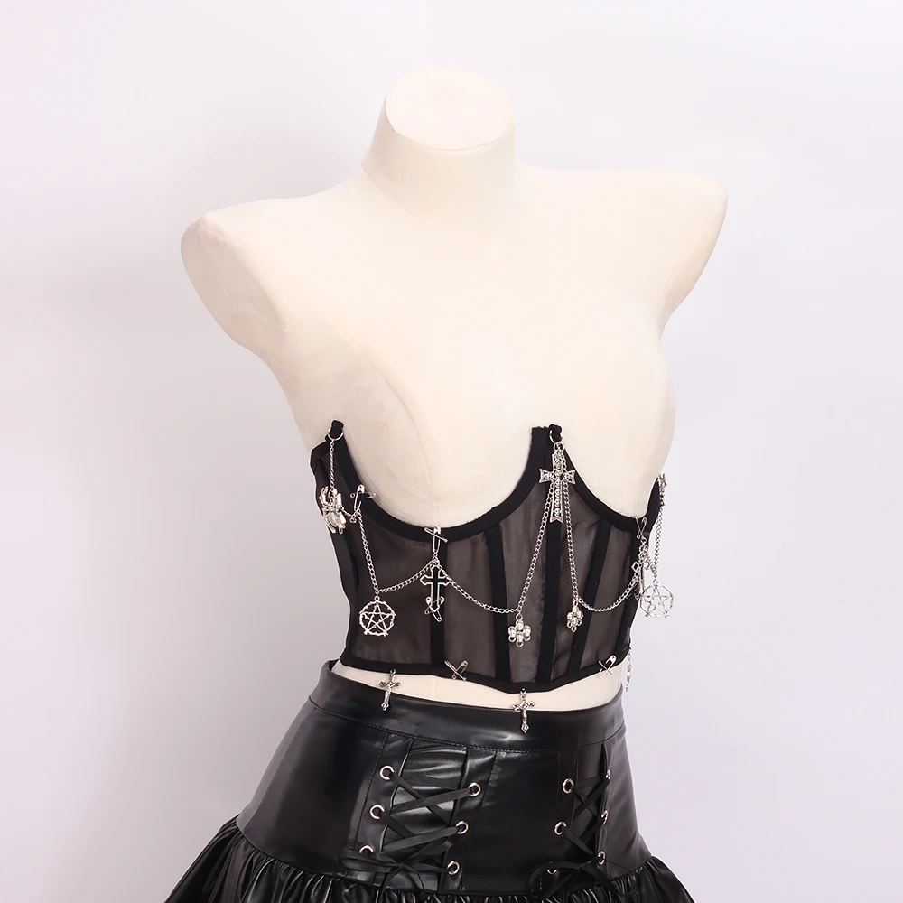 Lolita Belt Harajuku Cummerbunds Gothic Belt Cross y2k fashion fairy grunge Skull Cummerbunds gothic