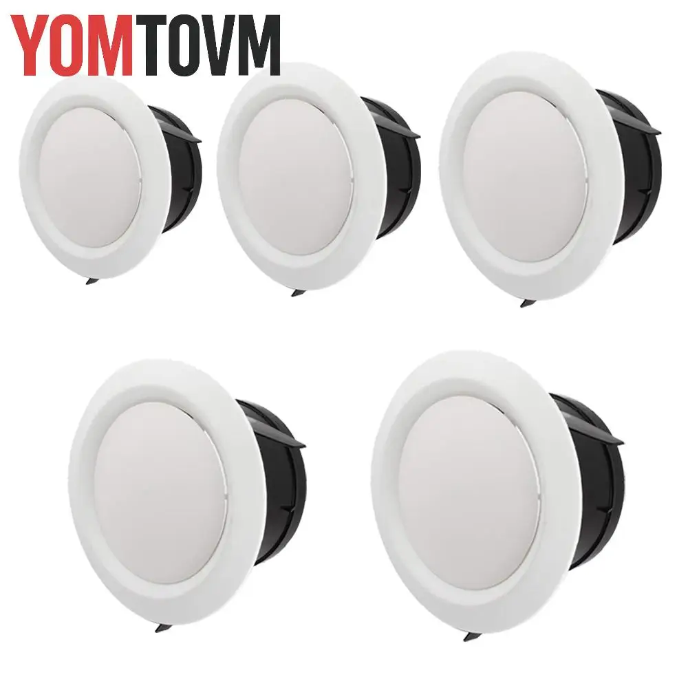

White and Black 75mm Adjustable Disc Ventilation Grille ABS Plastic For Caravan RV Camper Van Ceiling Duct Vent Cover