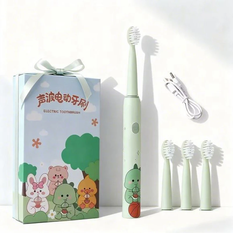 

Sonic Electric Toothbrush for kids IPX7 Waterproof DuPont Brush Head USB Rechargeable High Frequency Cleaning 3 Cleaning Modes