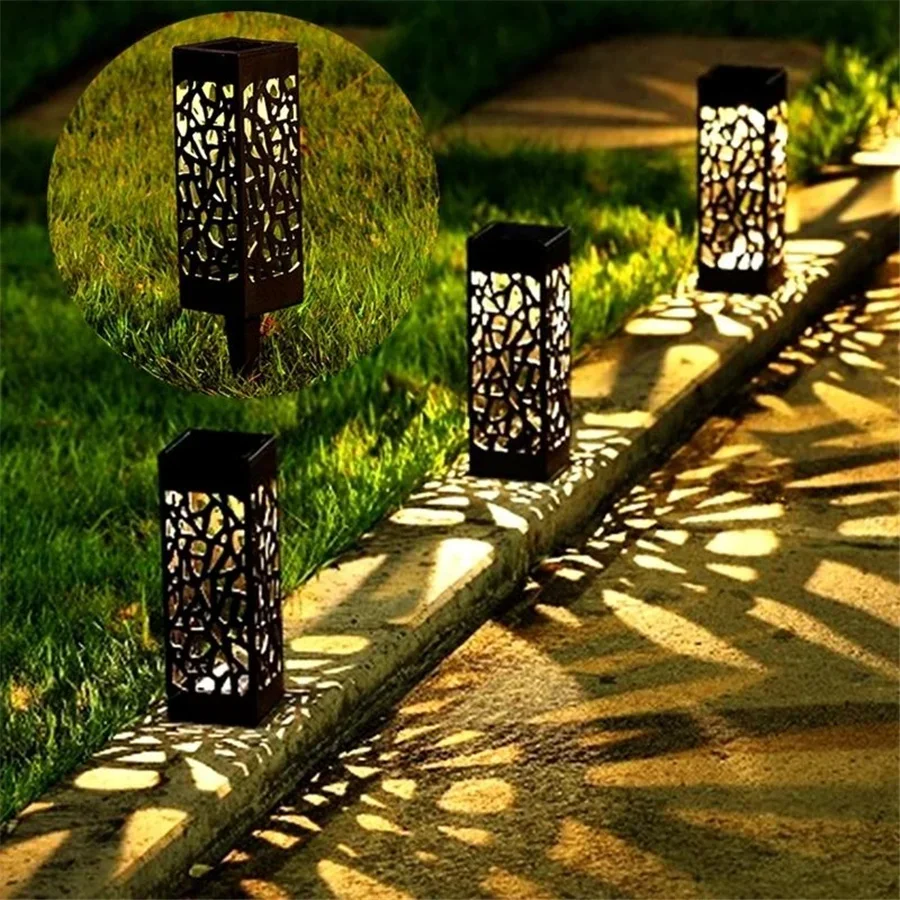 tirvose solar led hollow out light em impermeavel paisagem lampada de gramado patio patio decoracao do jardim ao ar livre pc pcs 01