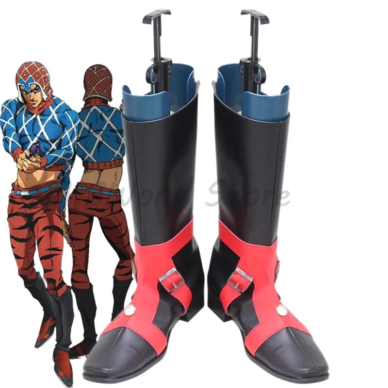 

FC6Anime Adventure Golden Wind Guido Mista Cosplay Boots Guido Mista Golden Wind Shoes Accessories Cosplay Hallowmas Carniv@FC8！