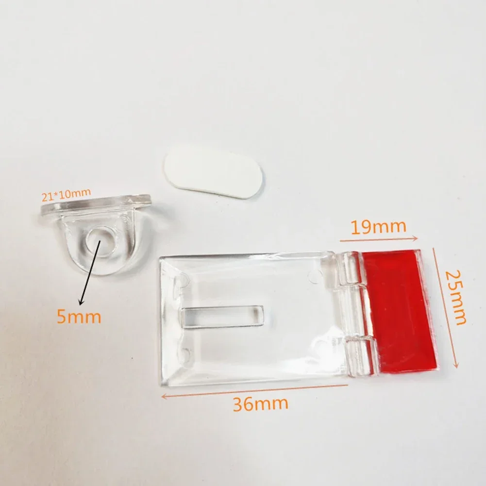 5pcs Acrylic Hinges And Adhesive Plastic Hinge For Crafts,Transparent Continuous Glass Hinge PMMA Hinge With Self A Dhesive