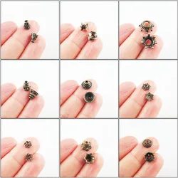 Fashion New Flower Crown Cone Star Square Connectors Antiqued Bronze Color End Bead Caps