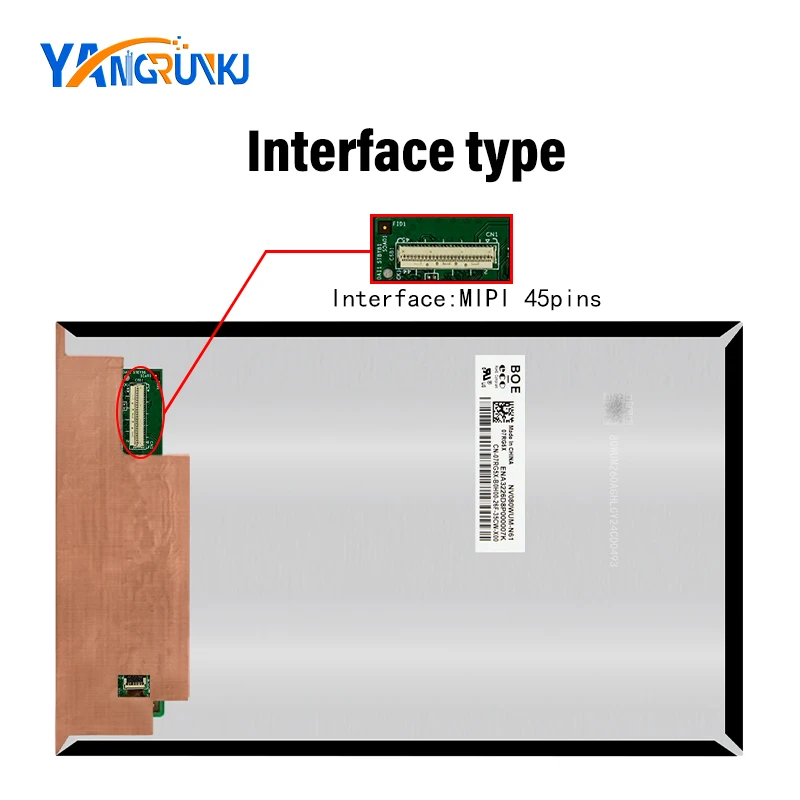 Painel lcd ips de 8 polegadas com placa de controle hdmi telas horizontais e verticais comutáveis 1920-1200 NV080WUM-N61