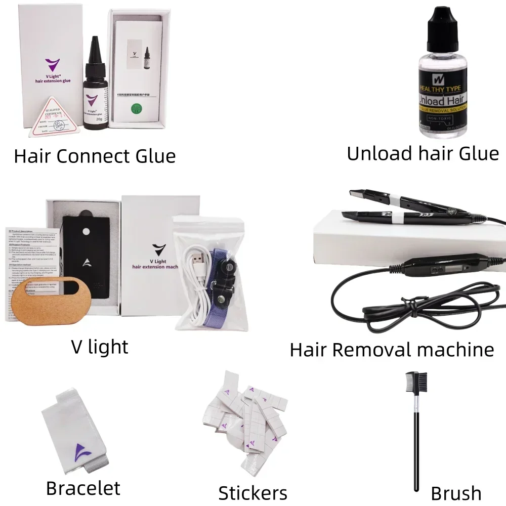 

V Light Technology Hair Extension Wig Hairs Piece Real Hairs Fast Grafting Tool Firm and Traceless Tool For Tape Hair-Extension