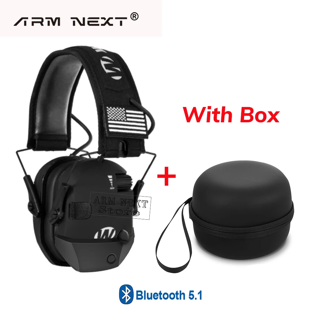 Headphone Electronic 5.1 Bluetooth earmuffs Shooting Ear Protection for hunting Professional Noise Reduction Headset with Case