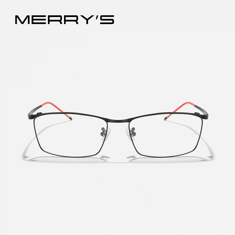 MERRYS DESIGN Pure Titanium Glasses Frame Men Retro Vintage Prescription Square Eyeglasses Myopia Optical Eyewear S2726