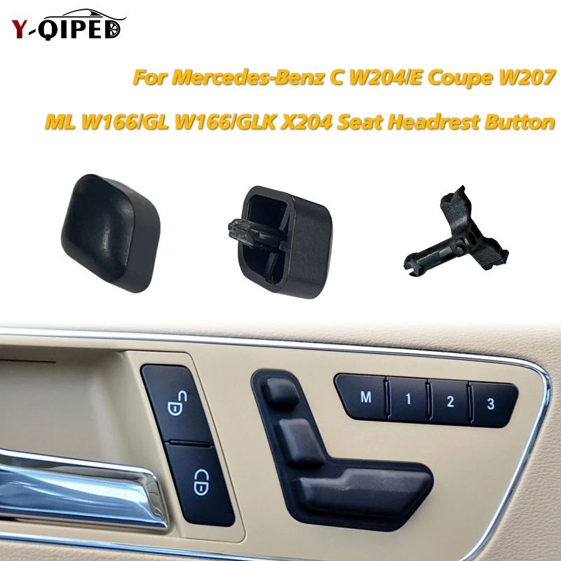 For Mercedes Benz C E-coupe GL ML GLK X204 W204 W207 W166 Seat Headrest Adjustment Left Right Switch Button Bracket GLK300 ML350