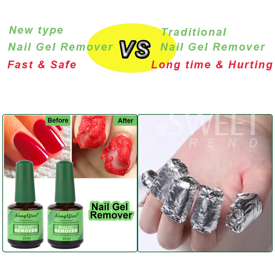 1/2/3pcs 15ml Nail Remover Burst Gel Polish Magic Fast UV LED Soak Off Function Gel Nail Art Removal Gel Varnish Manicure Tools view 5