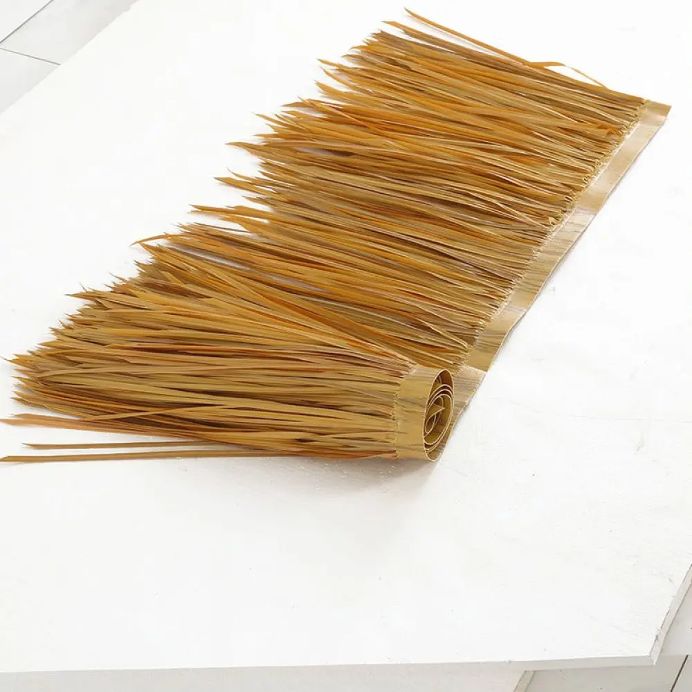 Artificial Straw Roofing Tiles Plastic Simulation Thatch Mat For Outdoor Garden Resort Gazebo Hut Exterior Wall Decor