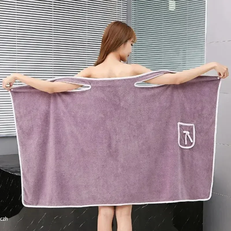 Badetücher für Damen, Mädchen, tragbar, 140 x 85 cm, schnell trocknend, zum Baden, Strand, Spa, Bademäntel, Waschen von Kleidung, Dusche, Bad und Fitnessstudio