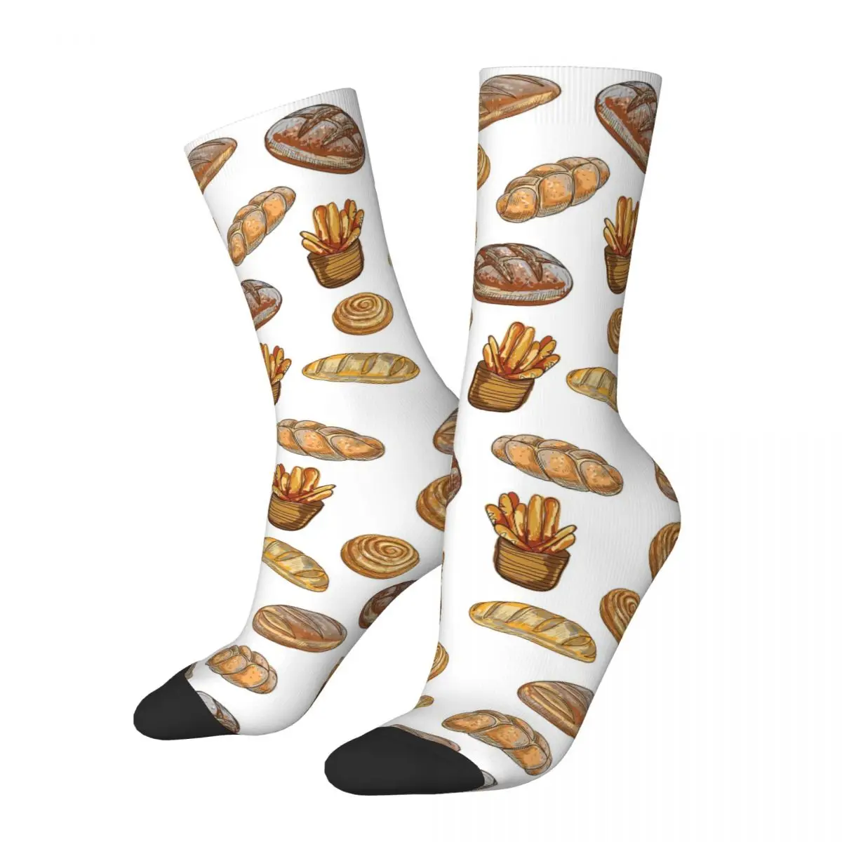 

Bunch Of Bread Socks Harajuku Sweat Absorbing Stockings All Season Long Socks Accessories for Unisex Gifts