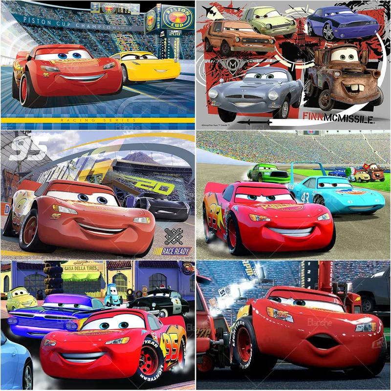 Disney Cars Stills Lightning McQueen Racing 300 500 1000Pcs Puzzle Paper Jigsaw For Kids Teens Adults Friends Gifts Toys Game