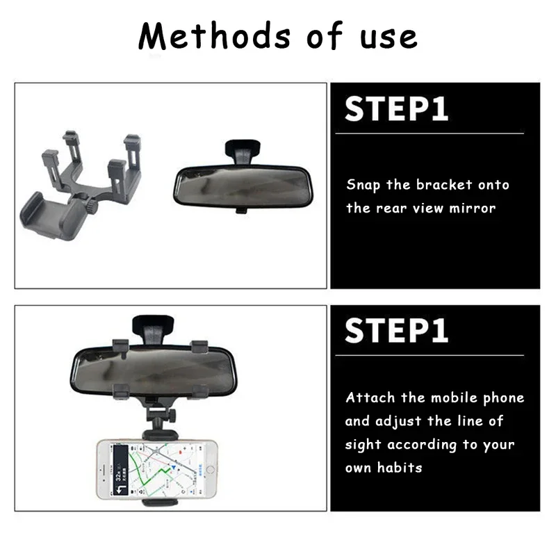 360° Rotating Waterproof Phone Holder - Durable ABS Car/Shower/Wall Mount, Hands-Free Safe Viewing for Driving & Bathroom