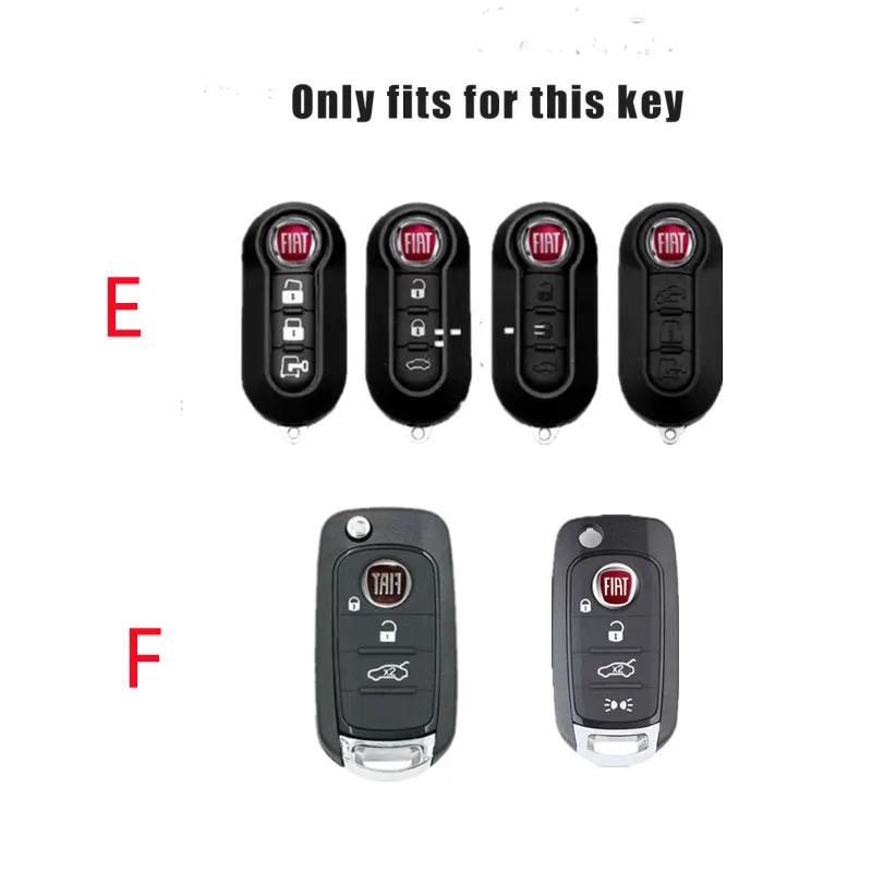 Zinc Alloy Leather Fiat Car Remote Key Case Cover Shell For Fiat Abarth Toro Tipo Stilo Doblo 500X Punto Argo Auto Accessories