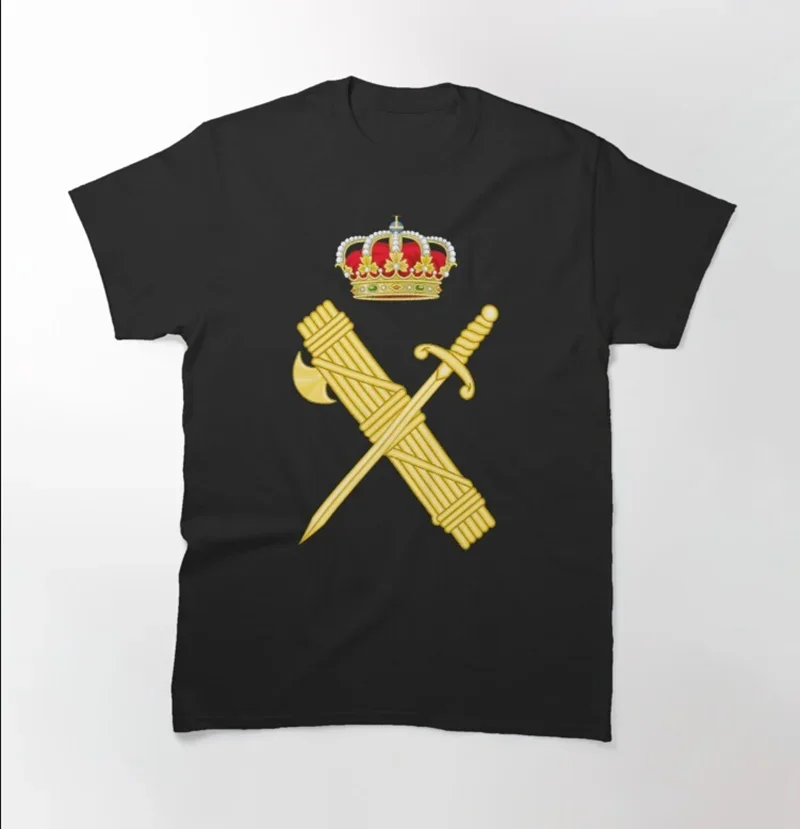 Spain Civil Guard Guardia Policía Men T-Shirt Short Sleeve Casual 100% Cotton O-Neck Summer Tees