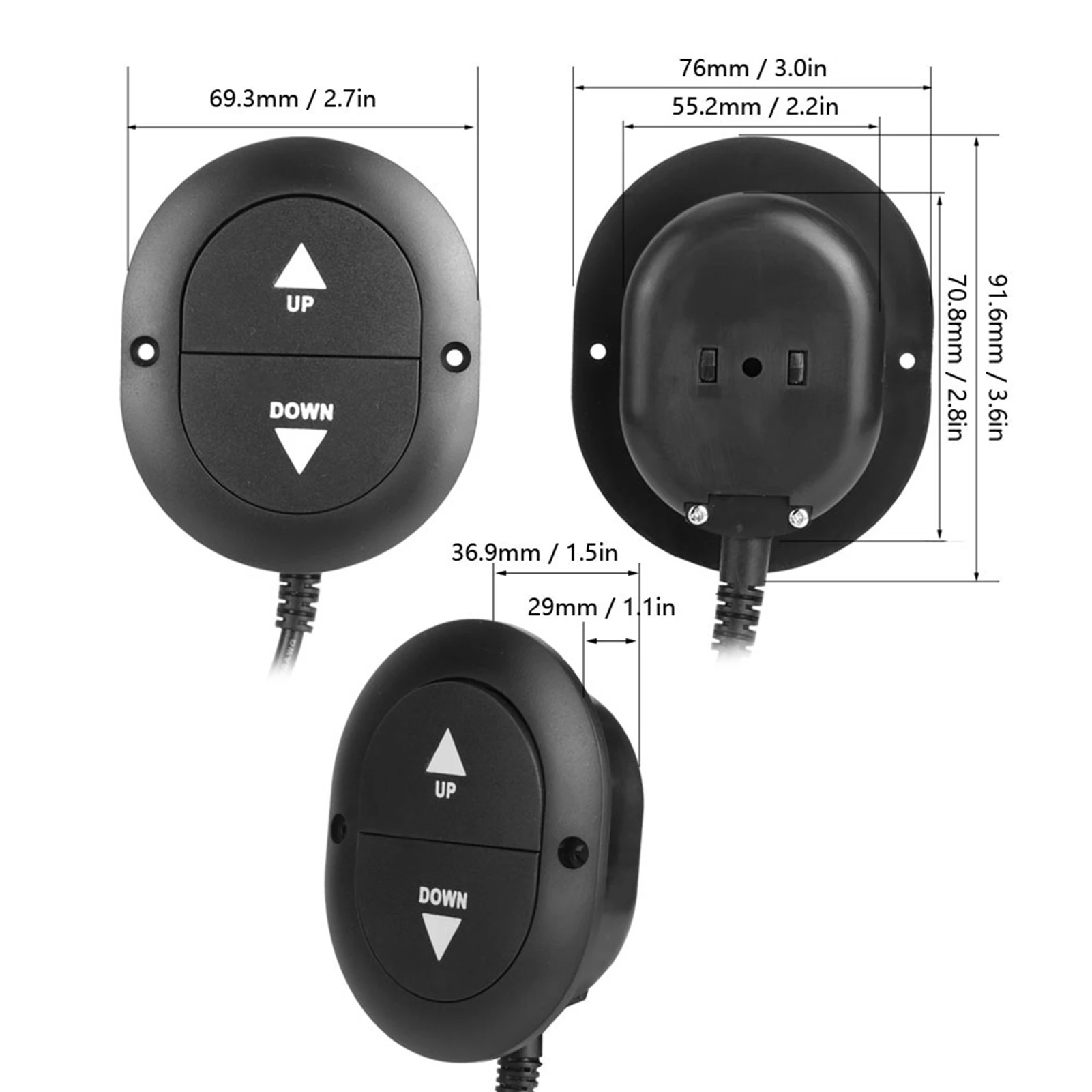 Sofa Controller, 2 Button 5 Pin Electric Sofa Hand Controller Control Switch for Recliner Chair Home Appliance Accessories