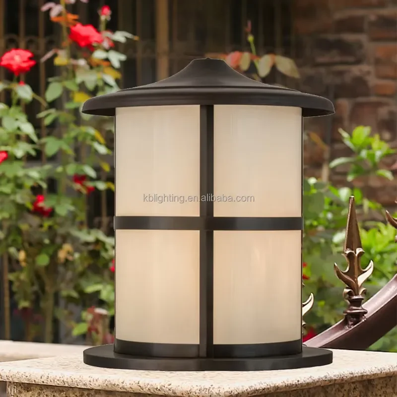Gate Light Pillar Lights Outdoor Ip65 Waterproof Garden Fence Gate Landscape Villa Column Lamp Post Pillar Light view 3