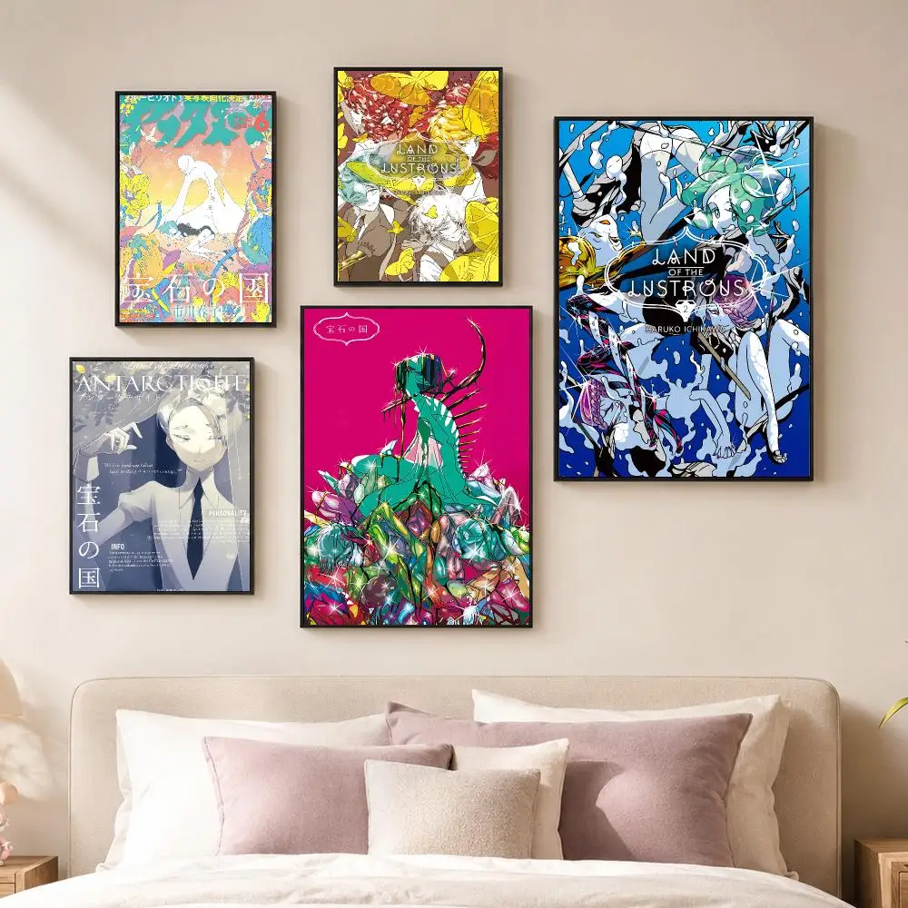 Anime L-Land of the Lustrous Poster Vintage PP Paper Wall Art Home Decor Print for Bedroom Living Room Aesthetic Gift