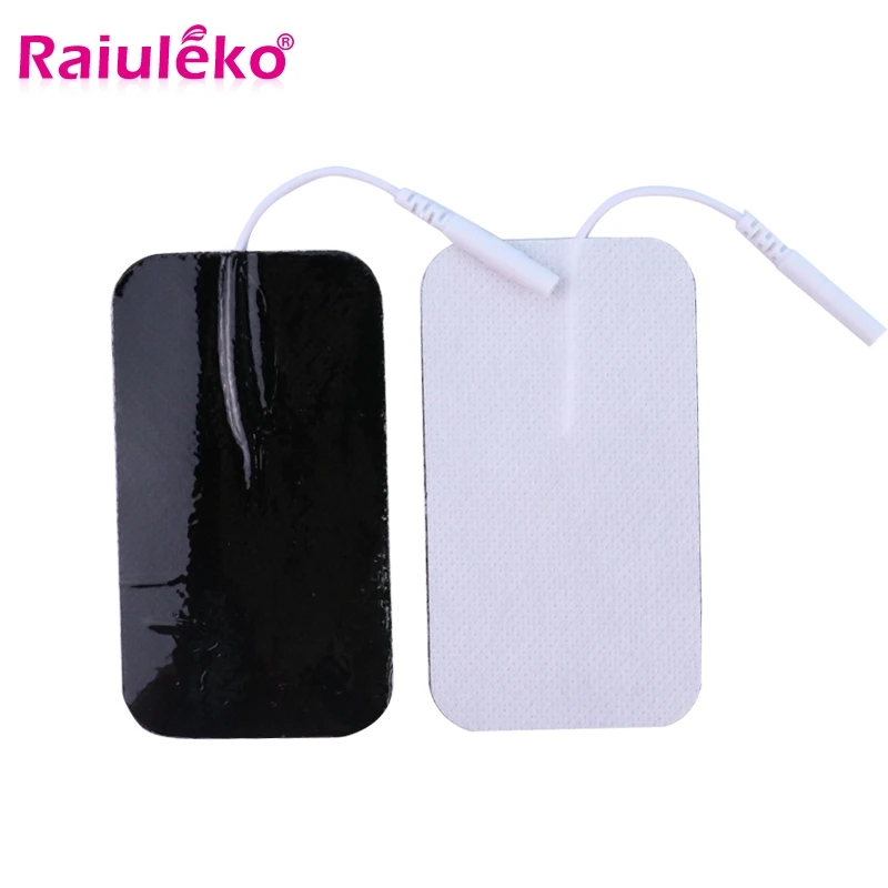 

20/50pcs Reusable Electrode Gel Pads Patch For EMS Muscle Stimulator Pulse Tens Acupuncture Therapy Body Massager 2mm Plug