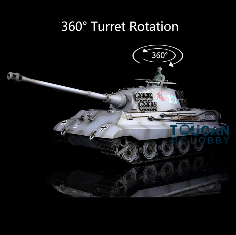 1/16 Maßstab heng lang 7,0 Kunststoff Deutscher König Tiger RTR RC Tank 3888a 360 ° Revolver Geschenke TH17533-SMT9