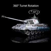  1/16 Scale HENG LONG 7.0 Plastic German King Tiger RTR RC Tank 3888A 360° Turret Gifts TH17533-SMT9