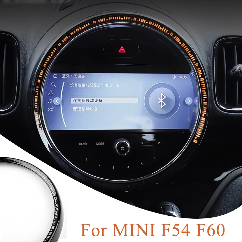 Screen Decoration Cover For BMW MINI Cooper S F54 F60 CLUBMAN COUNTRYMAN LCD Display Screen Ring Car Interior Accessories