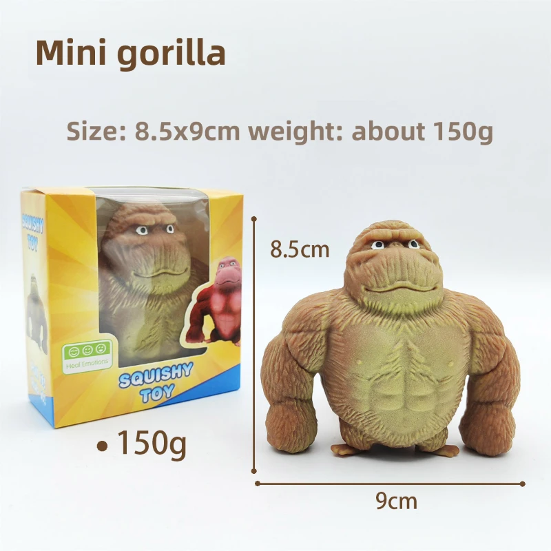 لعبة غوريلا قابلة للتمدد لتخفيف التوتر - سلسلة سحب فيدجيت قابلة للتحويل للقلق، لعبة حسية مكتبية ممتعة للبالغين والأطفال