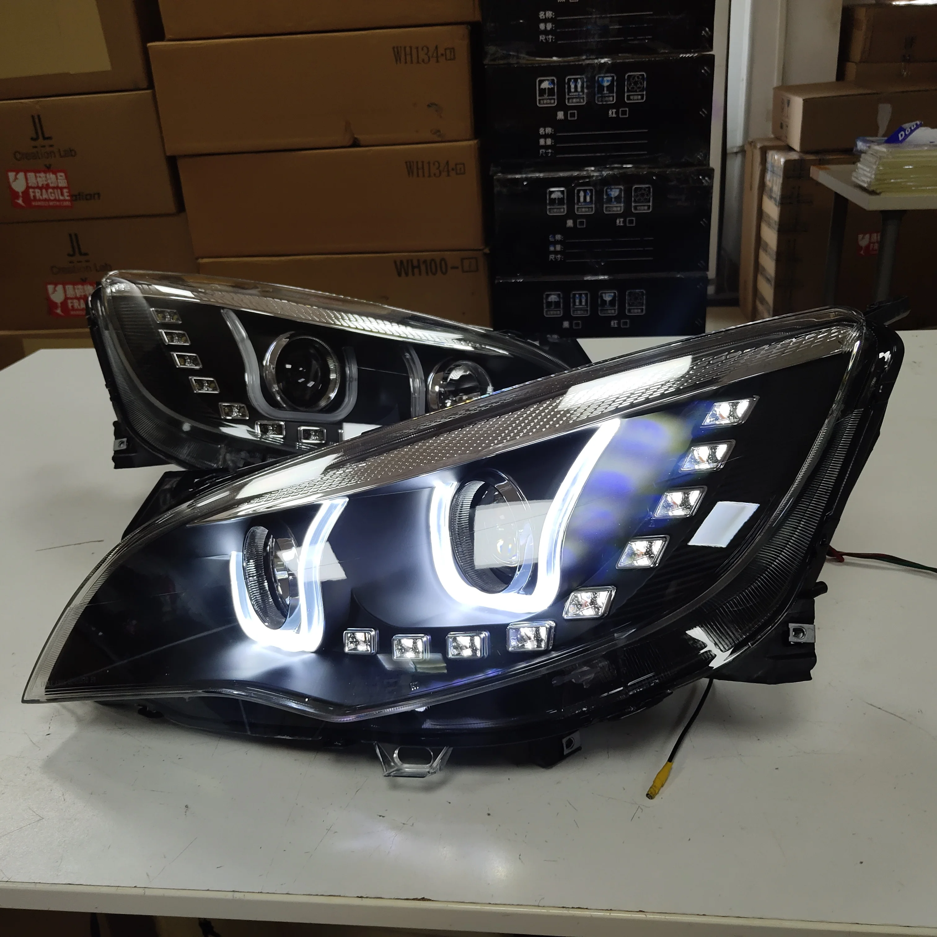 2010-2013 Year Excelle XT Opel Astra LED Head Light U Style LDV2 For BUICK