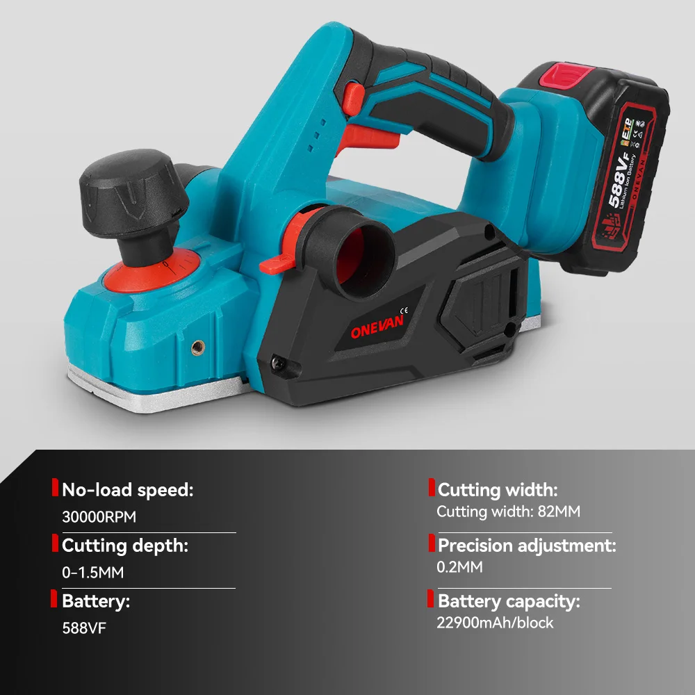 ONEVAN Pialla Elettrica 30000RPM Cordless Router Trimmer Raccolta Polvere Lavorazione Del Legno Taglierina Strumento di Potere Per Makita 18V Batteria Spille