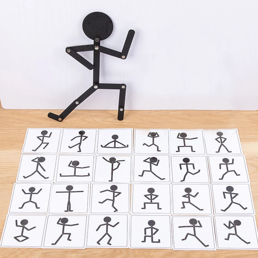 Montessori Pose-Matching Stick Figure Game – detail image 5